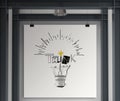 light bulb and THINK word design Royalty Free Stock Photo