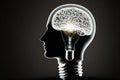 light bulb Thinking creatively about a light bulb, providing creative thinking ideas Royalty Free Stock Photo