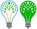Light bulb tree logo Royalty Free Stock Photo