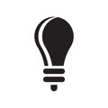 Light bulb turned off icon vector isolated on white background