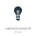 Light bulb turned off icon vector. Trendy flat light bulb turned off icon from technology collection isolated on white background Royalty Free Stock Photo