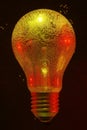 Light bulb under water Royalty Free Stock Photo