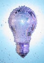 Light bulb under water Royalty Free Stock Photo