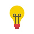Light Bulb vector, Back to school filat style icon