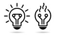 Light bulb vector icon