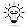 Light bulb vector icon Royalty Free Stock Photo