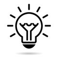 Light bulb vector icon Royalty Free Stock Photo