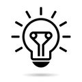 Light bulb vector icon Royalty Free Stock Photo