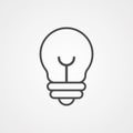 Light bulb vector icon sign symbol Royalty Free Stock Photo