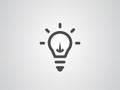 LIght bulb vector icon sign symbol Royalty Free Stock Photo