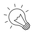 Light bulb  Vector Icon which can easily modify or edit Royalty Free Stock Photo