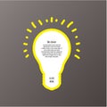 Light bulb vector labels. Modern template with space for your co