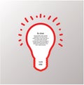 Light bulb vector labels. Modern template with space for your co