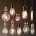 Light bulb vector lightbulb idea solution icon and electric lighting lamp cfl or led electricity and fluorescent light