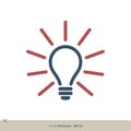 Light Bulb Vector Logo Template Illustration Design. Vector EPS 10 Royalty Free Stock Photo