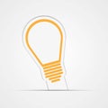 Light bulb vector sticker. Vector illustration. Royalty Free Stock Photo