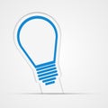 Light bulb vector sticker. Isolated illustration Royalty Free Stock Photo
