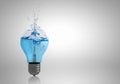 Light bulb with water Royalty Free Stock Photo