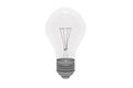 Light bulb on white