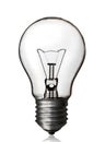 Light bulb, white backgroun. Royalty Free Stock Photo