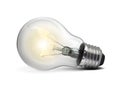 Light bulb , On white background Royalty Free Stock Photo