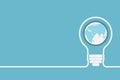 Light bulb with a world globe Royalty Free Stock Photo