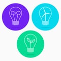 Light bulb with young shoots, Vector illustration Royalty Free Stock Photo