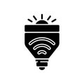 Light bulbs black glyph icon Royalty Free Stock Photo