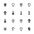 Light bulbs. Bulb icon set