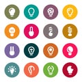 Light bulbs. Bulb icon set Royalty Free Stock Photo