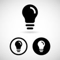 Light bulbs. Bulb icons set great for any use. Vector EPS10. Royalty Free Stock Photo