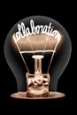 Light Bulbs with Collaboration Concept Royalty Free Stock Photo