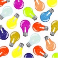 Light bulbs colour pattern