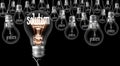 Light Bulbs with Problem and Solution Concept Royalty Free Stock Photo