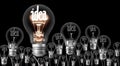 Light Bulbs with Idea Concept Royalty Free Stock Photo