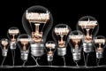 Light Bulbs with Teamwork Concept Royalty Free Stock Photo