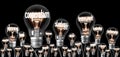 Light Bulbs with Cooperation Concept Royalty Free Stock Photo