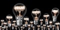 Light Bulbs with Teamwork Concept Royalty Free Stock Photo