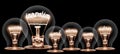 Light Bulbs with Innovation Concept Royalty Free Stock Photo