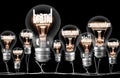 Light Bulbs with Brand Concept Royalty Free Stock Photo