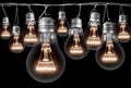 Shining Light Bulbs Concept Royalty Free Stock Photo