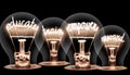 Light Bulbs with Educate Concept Royalty Free Stock Photo