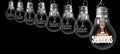 Light Bulbs with Failure and Success Concept Royalty Free Stock Photo