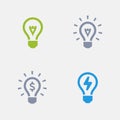 Light Bulbs - Granite Icons Royalty Free Stock Photo