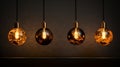 A light bulbs hanging from a ceiling Royalty Free Stock Photo