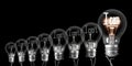 Light Bulbs with I Can and I Can`t Concept Royalty Free Stock Photo