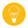 Light bulbs icon with concept of idea. Vector on white background. Contour line Royalty Free Stock Photo