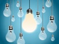 Light bulbs with Idea Conzept Royalty Free Stock Photo