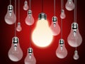 Light bulbs with Idea Conzept Royalty Free Stock Photo