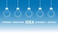 Light bulbs - Idea strategy concept Royalty Free Stock Photo